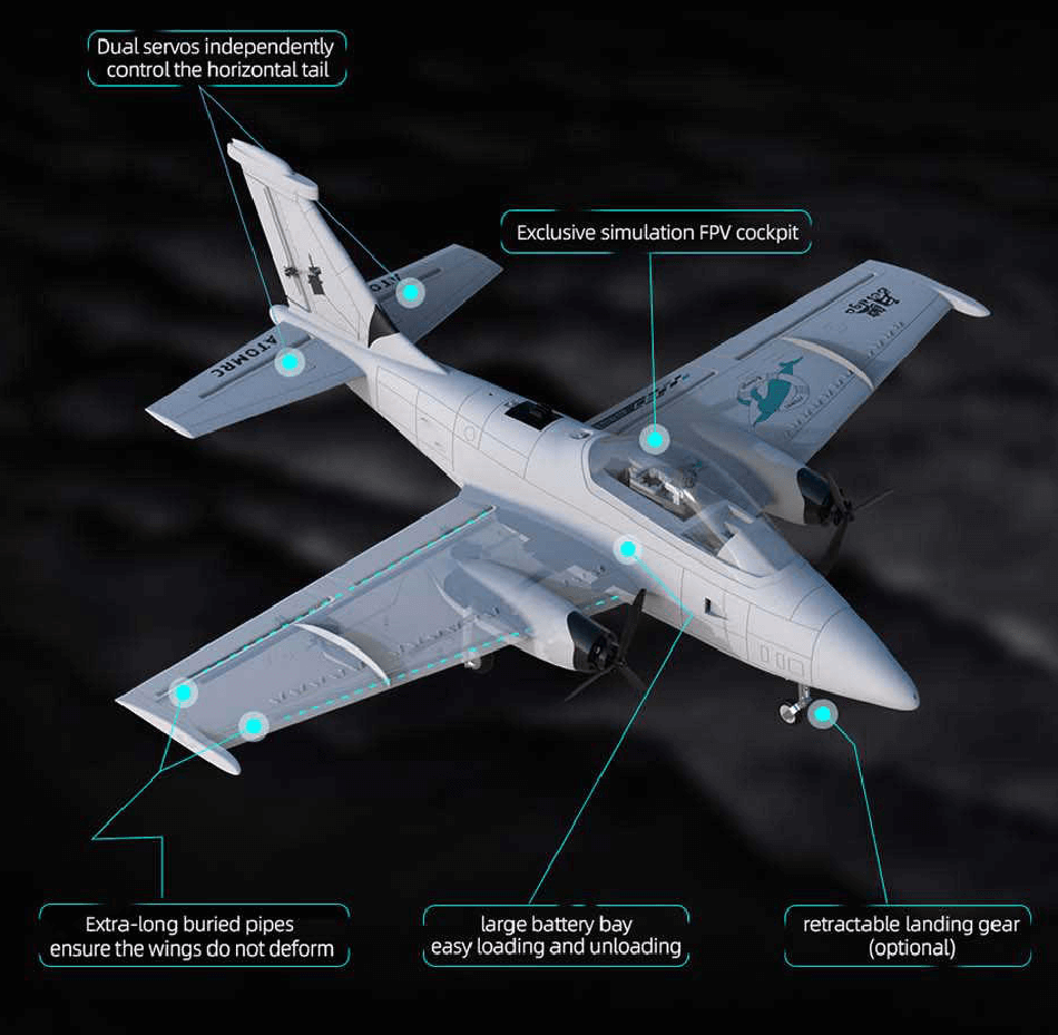 AtomRC Beluga FPV Cockpit 1270mm Wingspan Fixed Wing